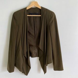 Zara front drape blazer waist length formal- excellent condition !